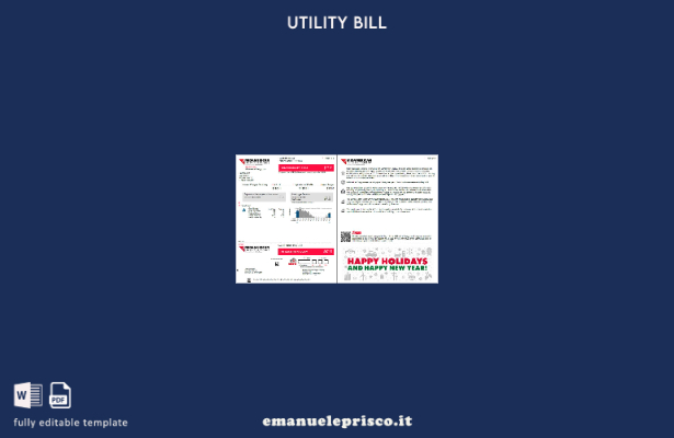 stile verificato Pagine delle bollette delle utenze USA MidAmerican Energy Compa